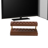 Maxbell Pencil Holder Wood Lightweight Cellphone Holder for Dorm Living Room Markers Brown