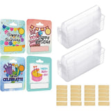 20 Pieces Clear Money Card Holder for Gift Packaging Crafts Chapstick Holder With Sticker