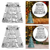 Christmas Tree Candle Mould Statue Home Decor DIY Crafting Soap Making Mould 10.5cmx10cm