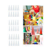 10x Foam Cones for Crafts Decorations for Children Kids Celebration Festival 6.8cmx4cm