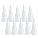 10x Foam Cones for Crafts Decorations for Children Kids Celebration Festival 6.8cmx4cm