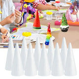 10x Foam Cones for Crafts Decorations for Children Kids Celebration Festival 6.8cmx4cm