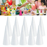 10x Foam Cones for Crafts Decorations for Children Kids Celebration Festival 6.8cmx4cm