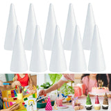 10x Foam Cones for Crafts Decorations for Children Kids Celebration Festival 6.8cmx4cm