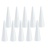 10x Foam Cones for Crafts Decorations for Children Kids Celebration Festival 7cmx2.3cm