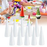 10x Foam Cones for Crafts Decorations for Children Kids Celebration Festival 7cmx2.3cm