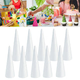 10x Foam Cones for Crafts Decorations for Children Kids Celebration Festival 7cmx2.3cm