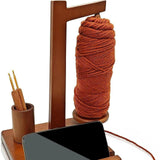 Wooden Yarn Holder 360 Degree Rotating Portable Wool Yarn Spool Turning Tool