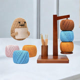 Wooden Yarn Holder 360 Degree Rotating Portable Wool Yarn Spool Turning Tool