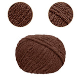 Chunky Yarn Thicken Knit Blanket Yarn for Crocheting Hand Knitting Hats Brown