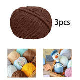 Chunky Yarn Thicken Knit Blanket Yarn for Crocheting Hand Knitting Hats Brown