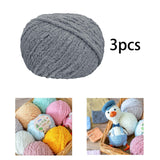 Chunky Yarn Thicken Knit Blanket Yarn for Crocheting Hand Knitting Hats Gray