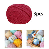 Chunky Yarn Thicken Knit Blanket Yarn for Crocheting Hand Knitting Hats Red