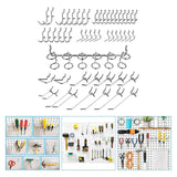 50x Pegboard Hooks Pegboard Accessories Organizer Kit for Supermarket Garden