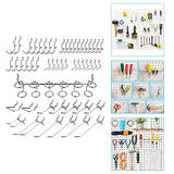 50x Pegboard Hooks Pegboard Accessories Organizer Kit for Supermarket Garden