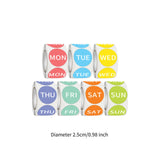 7 Day of The Week Sticker Self Adhesive Food Tag for Kitchen Home Restaurant