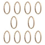 10x Oval Spring Snap Hooks Key Chains Buckle for Purse Making Hiking Handbag Gold