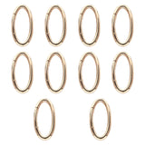 10x Oval Spring Snap Hooks Key Chains Buckle for Purse Making Hiking Handbag Gold