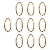 10x Oval Spring Snap Hooks Key Chains Buckle for Purse Making Hiking Handbag Gold