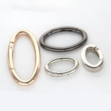 10x Oval Spring Snap Hooks Key Chains Buckle for Purse Making Hiking Handbag Gold