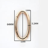 10x Oval Spring Snap Hooks Key Chains Buckle for Purse Making Hiking Handbag Gold