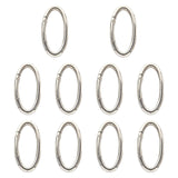 10x Oval Spring Snap Hooks Key Chains Buckle for Purse Making Hiking Handbag Silver