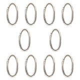 10x Oval Spring Snap Hooks Key Chains Buckle for Purse Making Hiking Handbag Silver