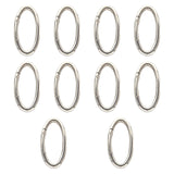 10x Oval Spring Snap Hooks Key Chains Buckle for Purse Making Hiking Handbag Silver