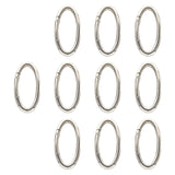 10x Oval Spring Snap Hooks Key Chains Buckle for Purse Making Hiking Handbag Silver