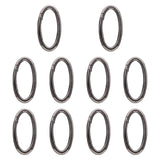 10x Oval Spring Snap Hooks Key Chains Buckle for Purse Making Hiking Handbag Dark Gray