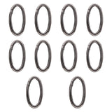 10x Oval Spring Snap Hooks Key Chains Buckle for Purse Making Hiking Handbag Dark Gray