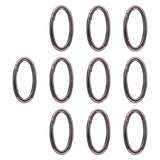 10x Oval Spring Snap Hooks Key Chains Buckle for Purse Making Hiking Handbag Dark Gray