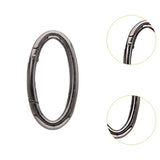 10x Oval Spring Snap Hooks Key Chains Buckle for Purse Making Hiking Handbag Dark Gray