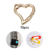 10 Pieces Spring Snap Hooks Metal Key Chain Hooks for Bags Lanyard Backpacks Light Gold