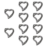 10 Pieces Spring Snap Hooks Metal Key Chain Hooks for Bags Lanyard Backpacks Gray Black