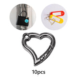 10 Pieces Spring Snap Hooks Metal Key Chain Hooks for Bags Lanyard Backpacks Gray Black