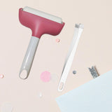 Maxbell Brayer Roller Gluing Application Brayer Tool Tape Roller Tool Art Craft Tool Rose red