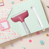 Maxbell Brayer Roller Gluing Application Brayer Tool Tape Roller Tool Art Craft Tool Rose red