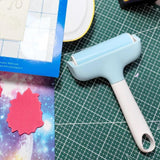 Maxbell Brayer Roller Gluing Application Brayer Tool Tape Roller Tool Art Craft Tool Blue