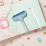 Maxbell Brayer Roller Gluing Application Brayer Tool Tape Roller Tool Art Craft Tool Blue