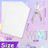 Maxbell 50Pcs Heat Shrinkable Sheet Materials Decor for Presents Father’S Day Charms