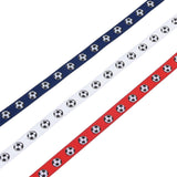 Soccer Ribbon 1cm Wide Soccer Pattern for Sewing Graduation Party Decoration White