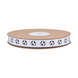 Soccer Ribbon 1cm Wide Soccer Pattern for Sewing Graduation Party Decoration White