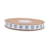Soccer Ribbon 1cm Wide Soccer Pattern for Sewing Graduation Party Decoration White