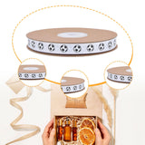 Soccer Ribbon 1cm Wide Soccer Pattern for Sewing Graduation Party Decoration White