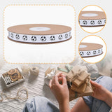 Soccer Ribbon 1cm Wide Soccer Pattern for Sewing Graduation Party Decoration White