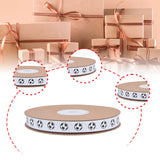 Soccer Ribbon 1cm Wide Soccer Pattern for Sewing Graduation Party Decoration White