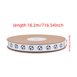 Soccer Ribbon 1cm Wide Soccer Pattern for Sewing Graduation Party Decoration White