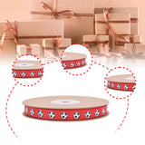 Soccer Ribbon 1cm Wide Soccer Pattern for Sewing Graduation Party Decoration Red