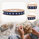 Soccer Ribbon 1cm Wide Soccer Pattern for Sewing Graduation Party Decoration Blue